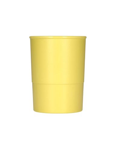 Cubilete Portalapices Q-Connect Amarillo Pastel Opaco Plastico Diametro 75 Mm Alto 100 Mm