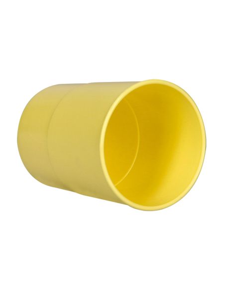 Cubilete Portalapices Q-Connect Amarillo Pastel Opaco Plastico Diametro 75 Mm Alto 100 Mm