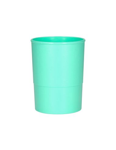 Cubilete Portalapices Q-Connect Verde Menta Pastel Opaco Plastico Diametro 75 Mm Alto 100 Mm