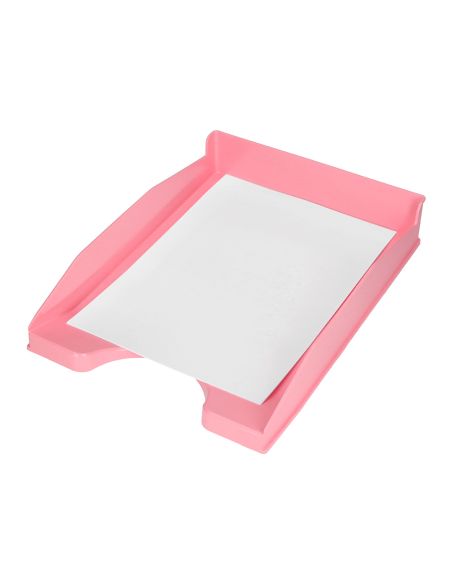 Bandeja Sobremesa Plastico Q-Connect Rosa Pastel Opaco 240X70X340 Mm