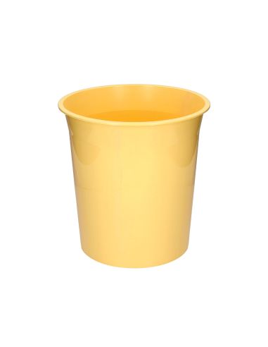 Papelera Plastico Q-Connect Amarillo Pastel Opaco 13 Litros 275X285 Mm
