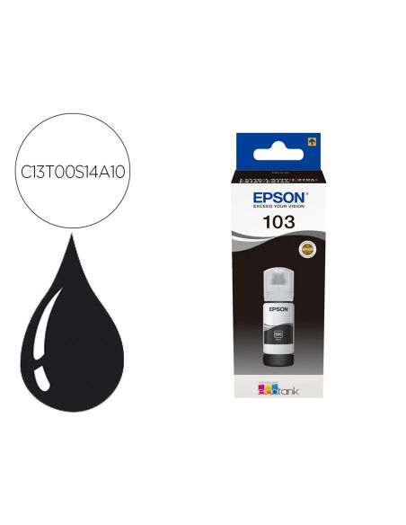 Tinta Epson Ecotank 103 L3110/3150/3151/5190 Negro Botella De 65 Ml