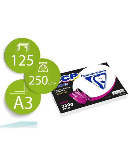 Papel Fotocopiadora Color Dcp Coated Glossy Din A3 250 Gramos Paquete De 125 Hojas