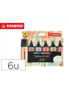 Rotulador Stabilo Boss Pastel Fluorescente 70 Nature Colors Estuche De 6 Unidades Colores Surtidos