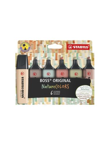 Rotulador Stabilo Boss Pastel Fluorescente 70 Nature Colors Estuche De 6 Unidades Colores Surtidos