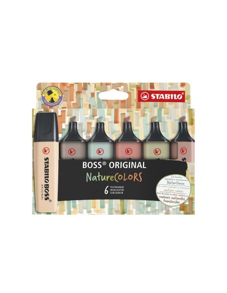 Rotulador Stabilo Boss Pastel Fluorescente 70 Nature Colors Estuche De 6 Unidades Colores Surtidos