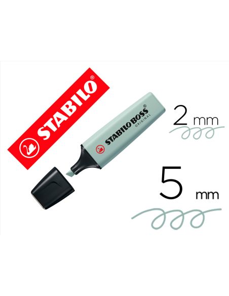 Rotulador Stabilo Boss Pastel Fluorescente 70 Nature Colors Verde Tierra