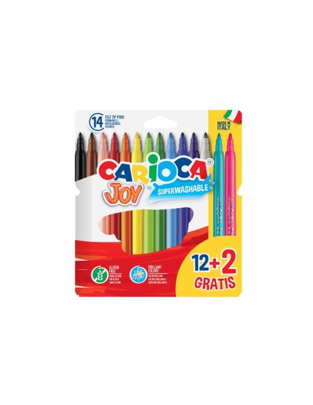 Rotulador Carioca Joy Estuche De 12 Unidades Colores Surtidos + 2 Gratis