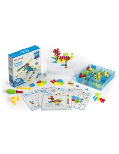 Juego Didactico Miniland Mosaic Art 3D 180 Piezas