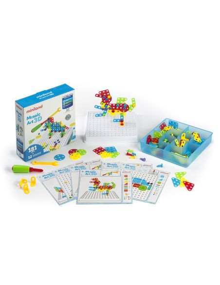 Juego Didactico Miniland Mosaic Art 3D 180 Piezas