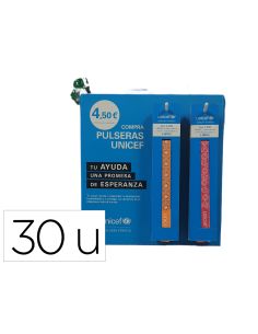 Pulsera De Tela Unicef Expositor De 30 Unidades Surtidas