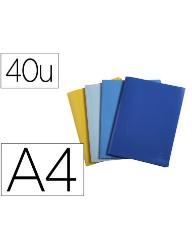 Carpeta Exacompta Escaparate 40 Fundas Din A4 Reciclada Polipropileno Colores Surtidos