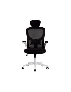 Silla Q-Connect Ergonomica Pal Ermo Malla Base Nylon Alt Max 1300 Anc 610 Prof 600 Ruedas Premium Color Blanco Negro