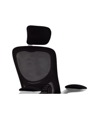 Silla Q-Connect Ergonomica Pal Ermo Malla Base Nylon Alt Max 1300 Anc 610 Prof 600 Ruedas Premium Color Blanco Negro