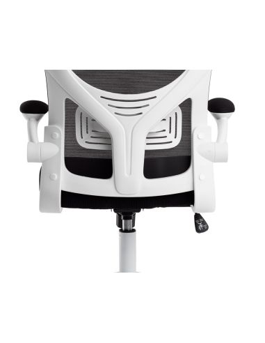 Silla Q-Connect Ergonomica Pal Ermo Malla Base Nylon Alt Max 1300 Anc 610 Prof 600 Ruedas Premium Color Blanco Negro