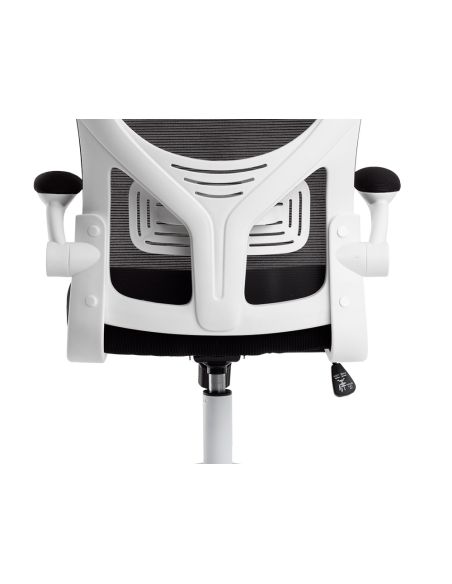Silla Q-Connect Ergonomica Pal Ermo Malla Base Nylon Alt Max 1300 Anc 610 Prof 600 Ruedas Premium Color Blanco Negro