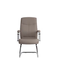 Silla Q-Connect Escritorio Mod Ena Simil Piel Base Metalica Alt Max 1050 Anc 630 Prof 650 Color Gris