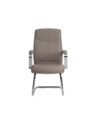 Silla Q-Connect Escritorio Mod Ena Simil Piel Base Metalica Alt Max 1050 Anc 630 Prof 650 Color Gris