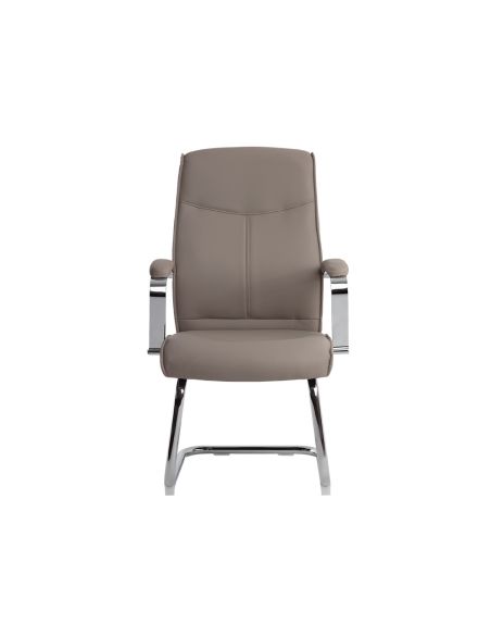 Silla Q-Connect Escritorio Mod Ena Simil Piel Base Metalica Alt Max 1050 Anc 630 Prof 650 Color Gris