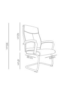 Silla Q-Connect Escritorio Mod Ena Simil Piel Base Metalica Alt Max 1050 Anc 630 Prof 650 Color Gris 2