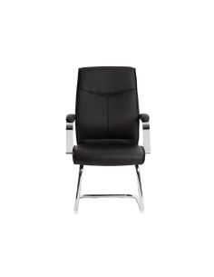 Silla Q-Connect Escritorio Mod Ena Simil Piel Base Metalica Alt Max 1050 Anc 630 Prof 650 Color Negro
