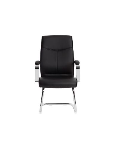 Silla Q-Connect Escritorio Mod Ena Simil Piel Base Metalica Alt Max 1050 Anc 630 Prof 650 Color Negro