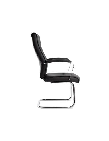 Silla Q-Connect Escritorio Mod Ena Simil Piel Base Metalica Alt Max 1050 Anc 630 Prof 650 Color Negro