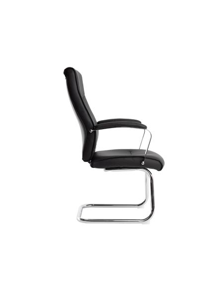 Silla Q-Connect Escritorio Mod Ena Simil Piel Base Metalica Alt Max 1050 Anc 630 Prof 650 Color Negro