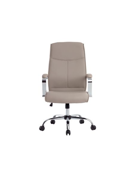 Silla Q-Connect Direccion Mode Na Simil Piel Base Metalica Alt Max 1220 Anc 510 Prof 490 Mm Ruedas Premium Color Gris