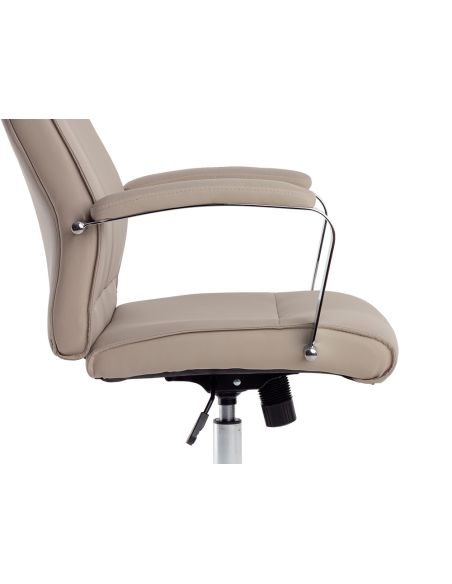 Silla Q-Connect Direccion Mode Na Simil Piel Base Metalica Alt Max 1220 Anc 510 Prof 490 Mm Ruedas Premium Color Gris