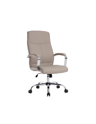 Silla Q-Connect Direccion Mode Na Simil Piel Base Metalica Alt Max 1220 Anc 510 Prof 490 Mm Ruedas Premium Color Gris