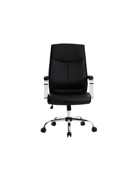 Silla Q-Connect Direccion Mode Na Simil Piel Base Metalica Alt Max 1220 Anc 510 Prof 490 Mm Ruedas Premium Color Negro