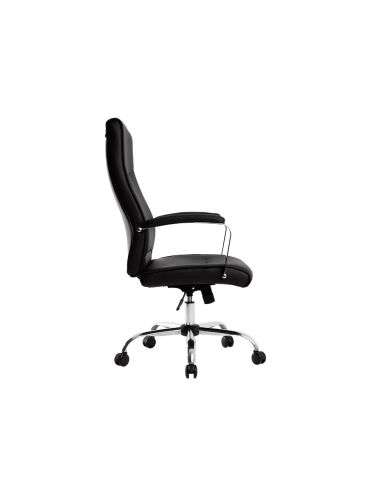 Silla Q-Connect Direccion Mode Na Simil Piel Base Metalica Alt Max 1220 Anc 510 Prof 490 Mm Ruedas Premium Color Negro