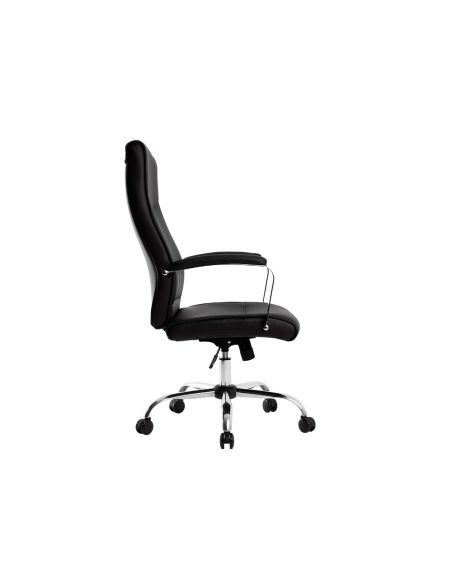 Silla Q-Connect Direccion Mode Na Simil Piel Base Metalica Alt Max 1220 Anc 510 Prof 490 Mm Ruedas Premium Color Negro