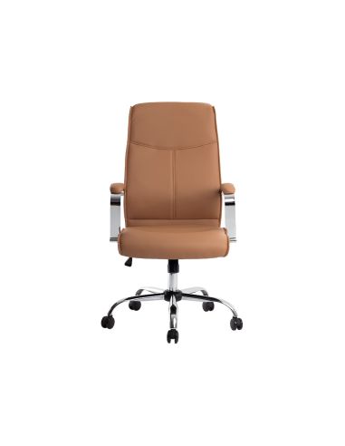 Silla Q-Connect Direccion Mode Na Simil Piel Base Metalica Alt Max 1220 Anc 510 Prof 490 Mm Ruedas Premium Color Crema