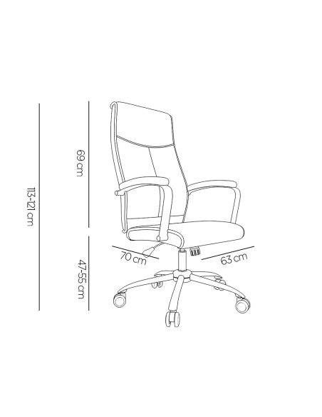 Silla Q-Connect Direccion Mode Na Simil Piel Base Metalica Alt Max 1220 Anc 510 Prof 490 Mm Ruedas Premium Color Crema