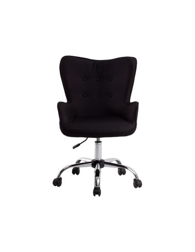 Silla Q-Connect Escritorio Mes Sina Base Metalica Alt Max 960 Anc 570 Prof 620 Ruedas Premium Color Negro