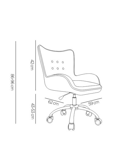 Silla Q-Connect Escritorio Mes Sina Base Metalica Alt Max 960 Anc 570 Prof 620 Ruedas Premium Color Negro
