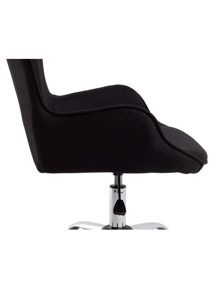Silla Q-Connect Escritorio Mes Sina Base Metalica Alt Max 960 Anc 570 Prof 620 Ruedas Premium Color Negro
