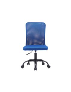 Silla Q-Connect Oficina Parma Malla Sin Reposabrazos Alt Max 990 Anc 480 Prof 590 Color Azul