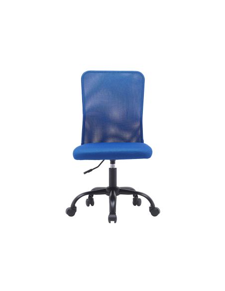 Silla Q-Connect Oficina Parma Malla Sin Reposabrazos Alt Max 990 Anc 480 Prof 590 Color Azul