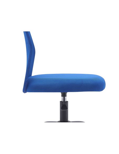 Silla Q-Connect Oficina Parma Malla Sin Reposabrazos Alt Max 990 Anc 480 Prof 590 Color Azul