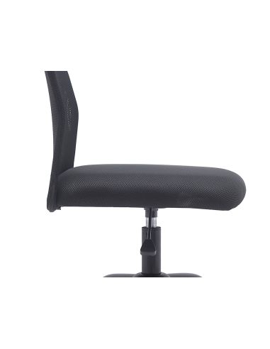 Silla Q-Connect Oficina Parma Malla Sin Reposabrazos Alt Max 990 Anc 480 Prof 590 Color Negro