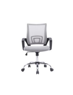 Silla Q-Connect Oficina Siena Malla Base Metalica Alt Max 1000 Anc 560 Prof 570 Ruedas Premium Color Blanco Gris