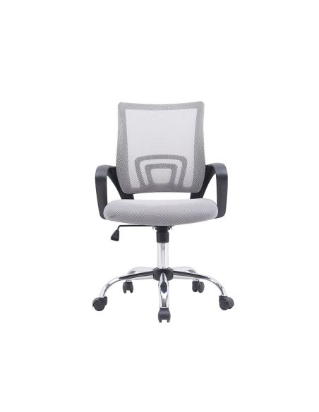 Silla Q-Connect Oficina Siena Malla Base Metalica Alt Max 1000 Anc 560 Prof 570 Ruedas Premium Color Blanco Gris