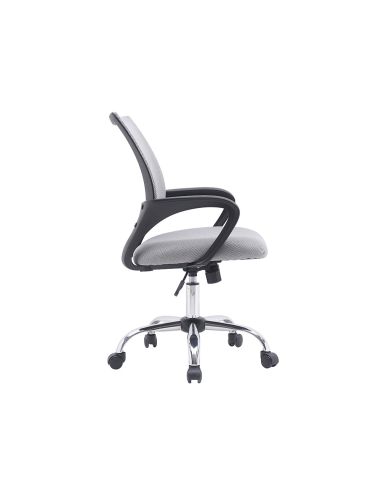 Silla Q-Connect Oficina Siena Malla Base Metalica Alt Max 1000 Anc 560 Prof 570 Ruedas Premium Color Blanco Gris