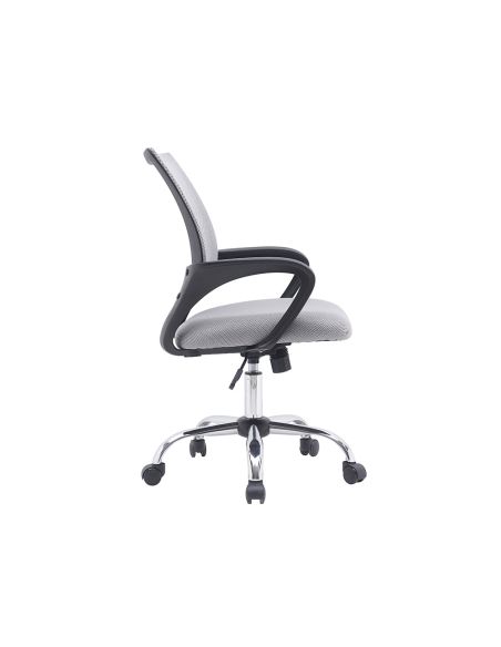 Silla Q-Connect Oficina Siena Malla Base Metalica Alt Max 1000 Anc 560 Prof 570 Ruedas Premium Color Blanco Gris