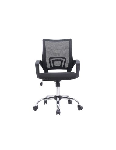 Silla Q-Connect Oficina Siena Malla Base Metalica Alt Max 1000 Anc 560 Prof 570 Ruedas Premium Color Negro