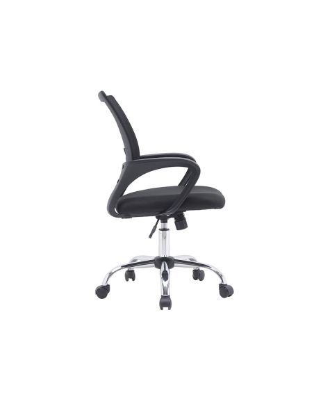 Silla Q-Connect Oficina Siena Malla Base Metalica Alt Max 1000 Anc 560 Prof 570 Ruedas Premium Color Negro