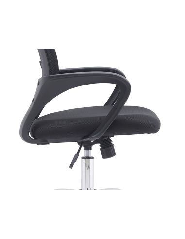 Silla Q-Connect Oficina Siena Malla Base Metalica Alt Max 1000 Anc 560 Prof 570 Ruedas Premium Color Negro